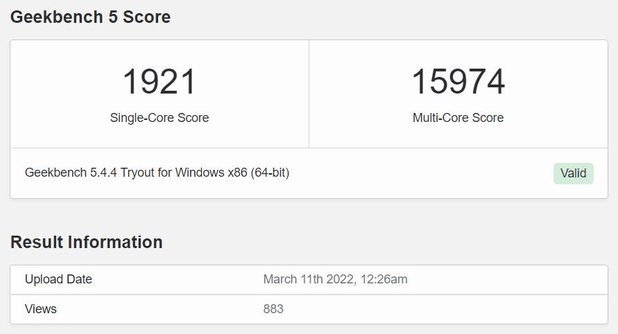 早期的 Geekbench 5 