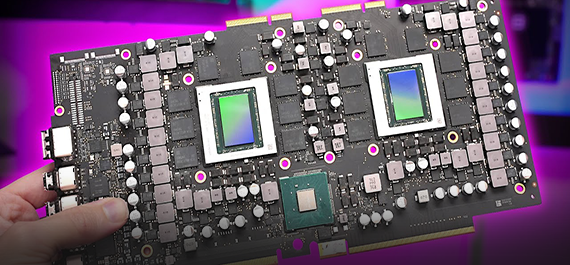 W6800X Duo专业显卡强行上机，强过7900XTX和4080