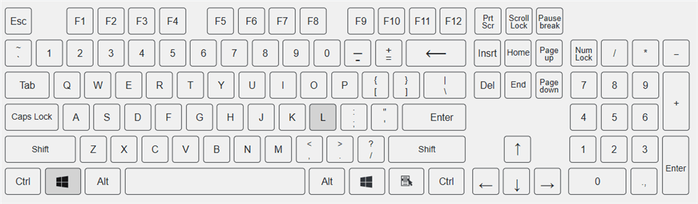使用Win+L快捷键 使用Win+L快捷键