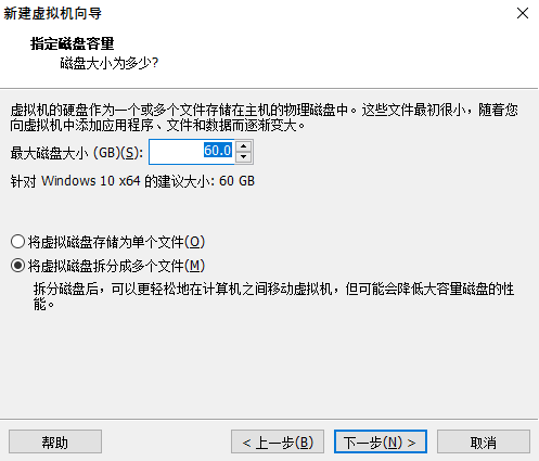 设置虚拟机磁盘大小和类型 设置虚拟机磁盘大小和类型