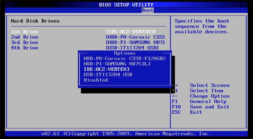 硬盘启动BIOS设置方法
