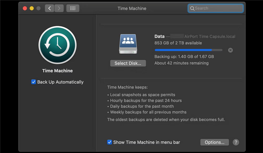 连接外部存储设备并开启Mac时间机器 连接外部存储设备并开启Mac时间机器