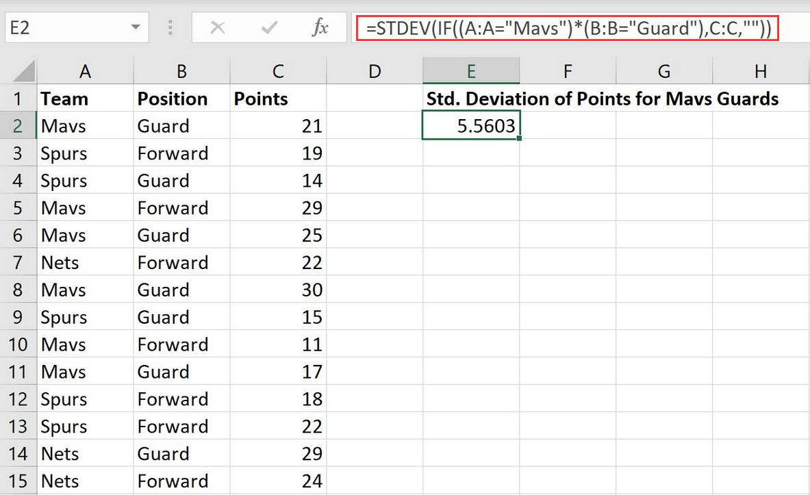 Excel公式计算标准差的小技巧 Excel公式计算标准差的小技巧