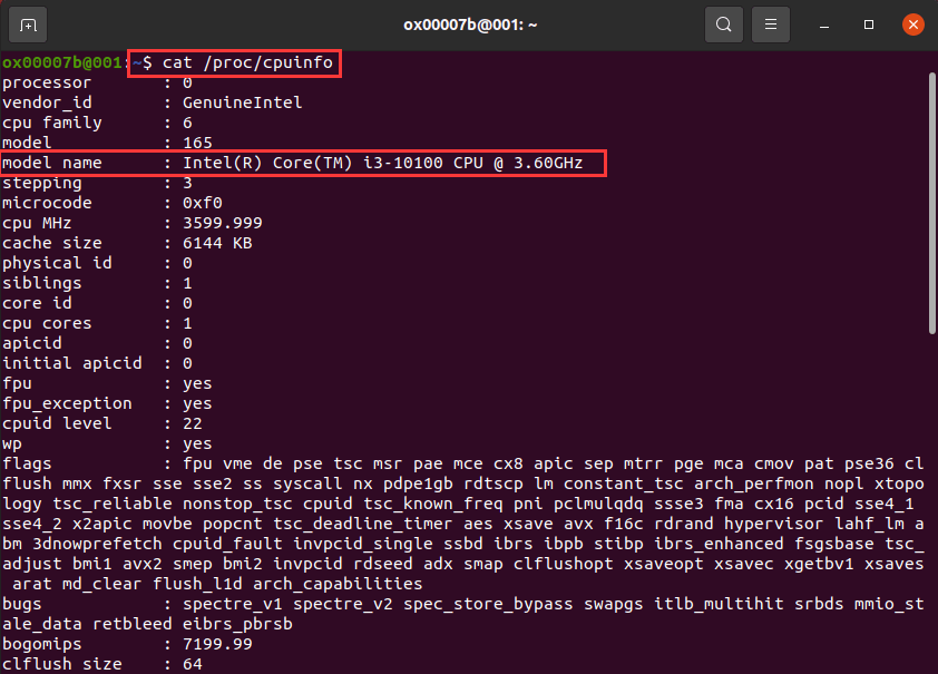 Linux获取CPU信息