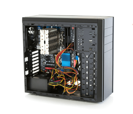 拆下侧板的机箱 拆下侧板的机箱