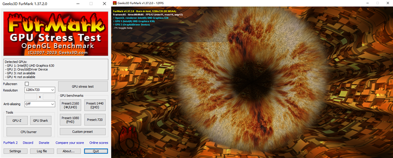 FurMark 显卡甜甜圈