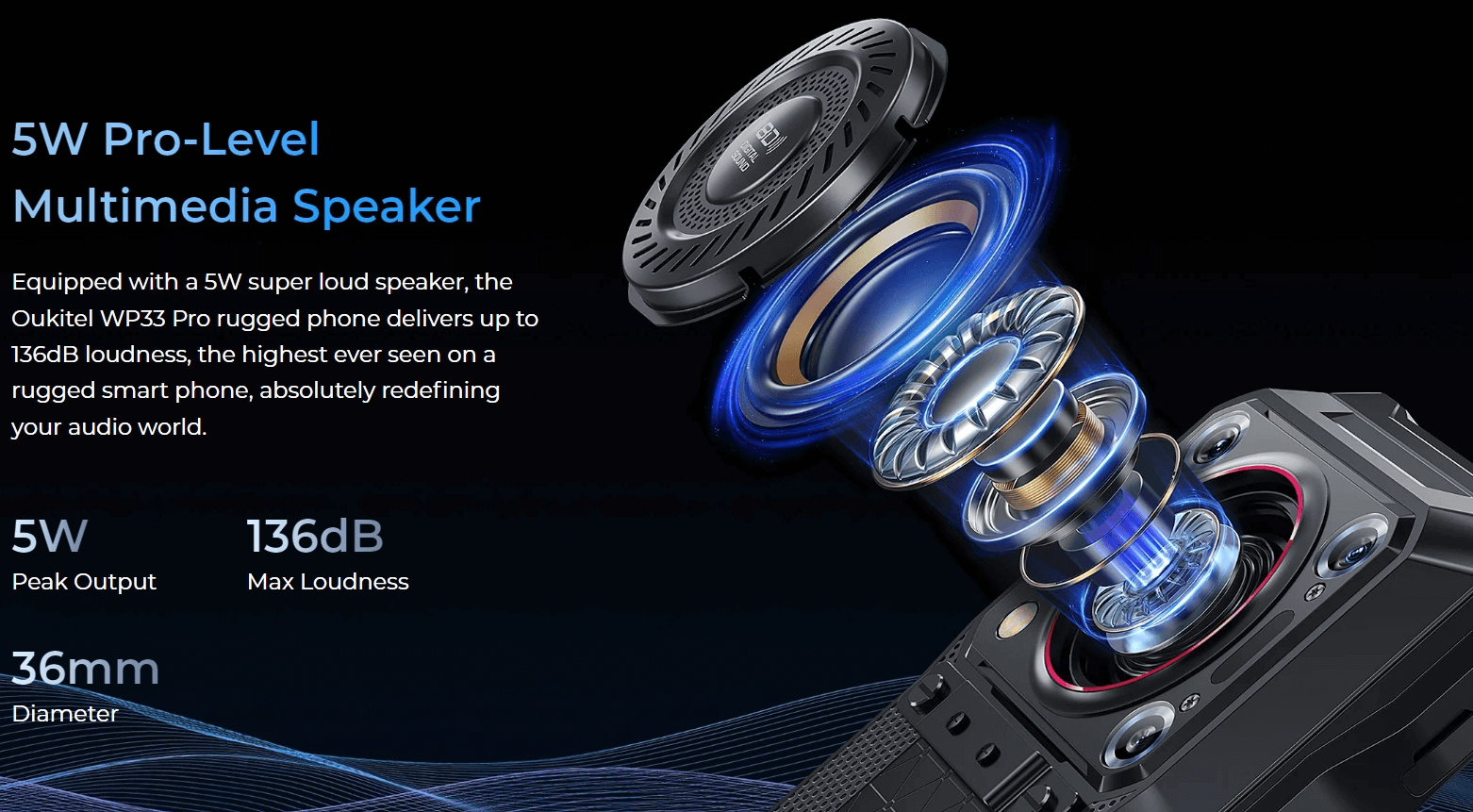 最大音量高达136dB