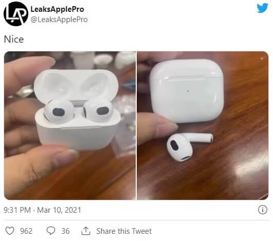 AirPods3外观 AirPods3外观