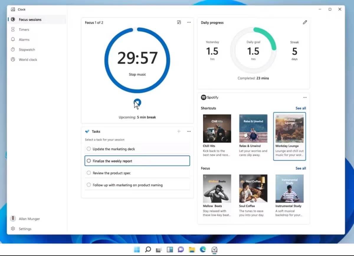 闹钟和时钟更新