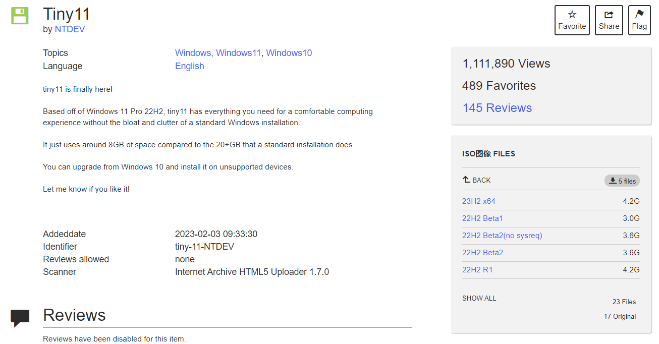 Tiny11-23H2 Tiny11-23H2