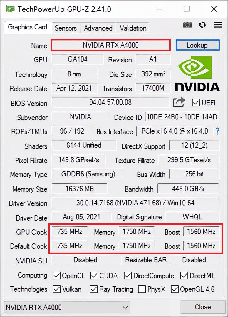 GPU-Z测试界面 GPU-Z测试界面