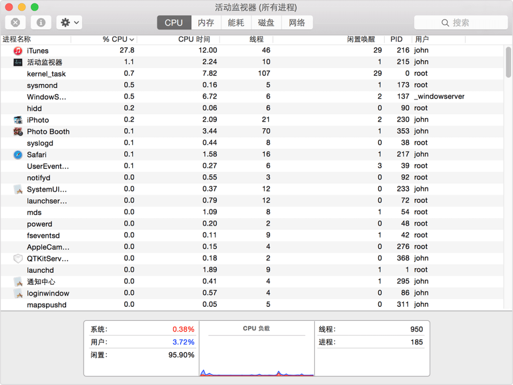 在活动监视器中退出资源占用者 在活动监视器中退出资源占用者