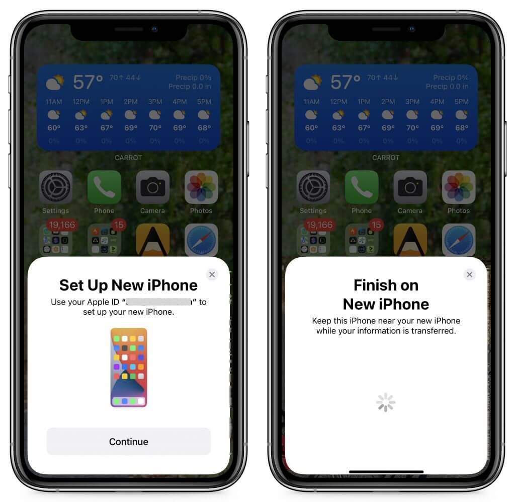 新iPhone和旧iPhone一键换机的两种方法