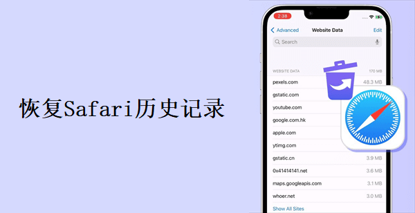 iPhone手机Safari历史记录怎么恢复？使用数据恢复软件